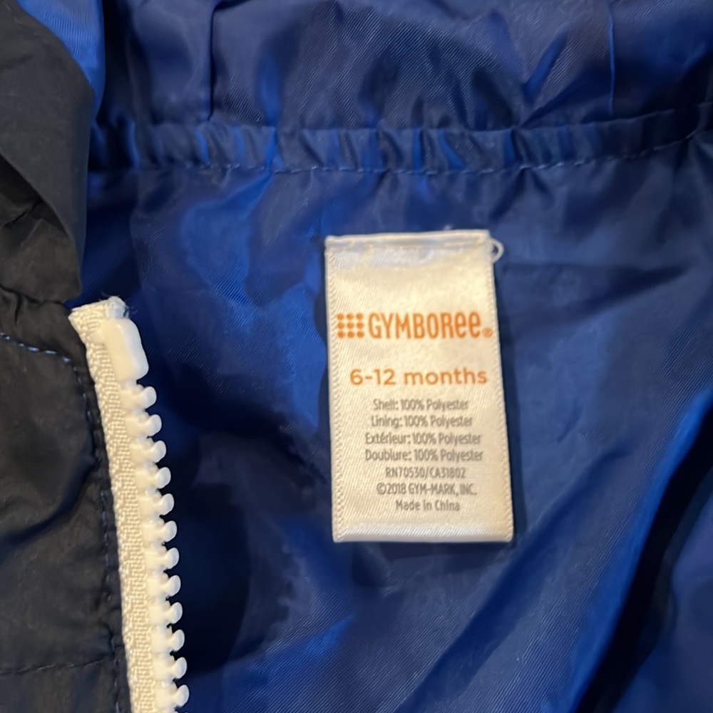 Gymboree Blue Windbreaker Jacket Size 6-12 Months! - Picture 3 of 3